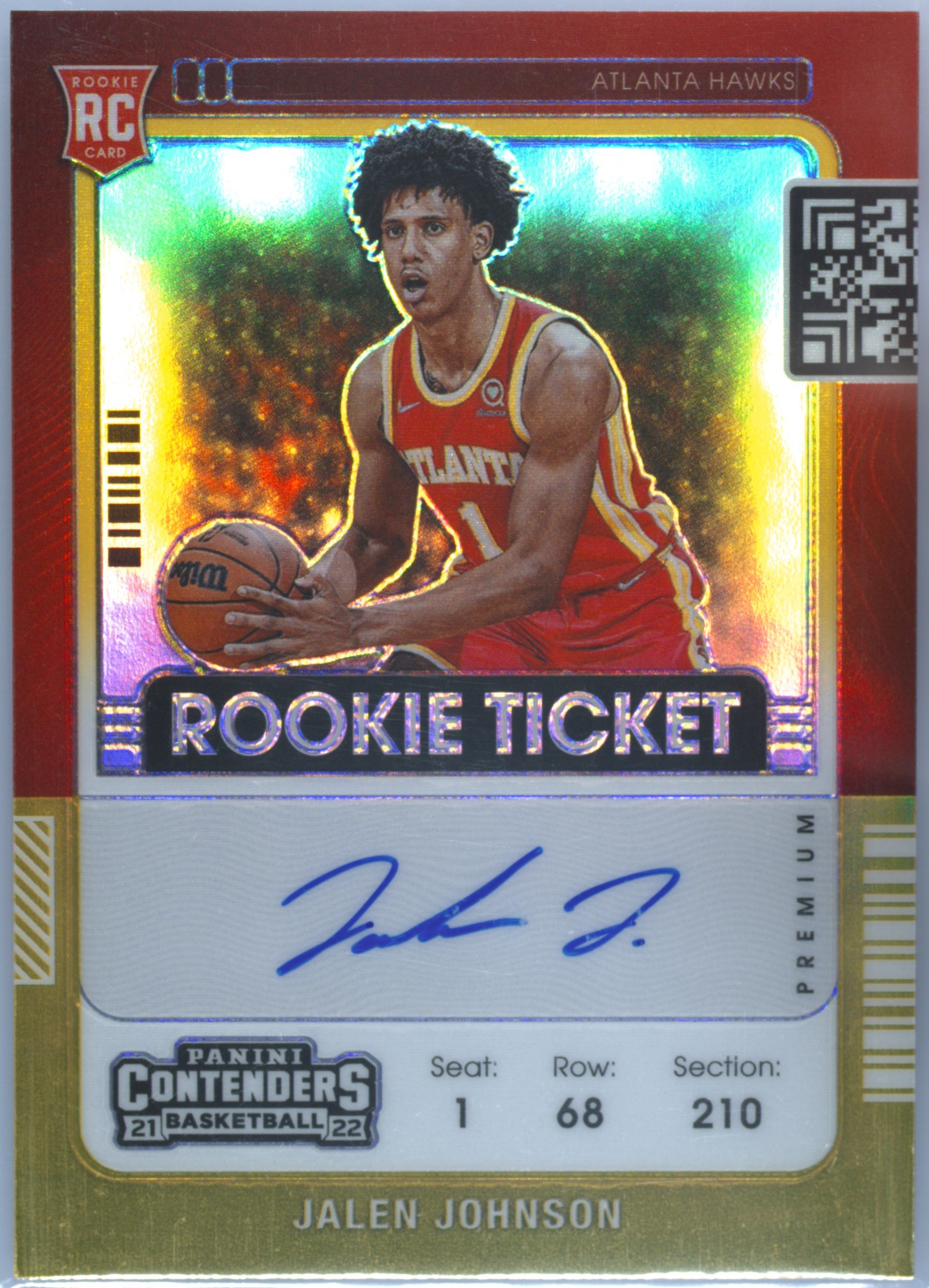 Jalen Johnson One and One Autograph Card