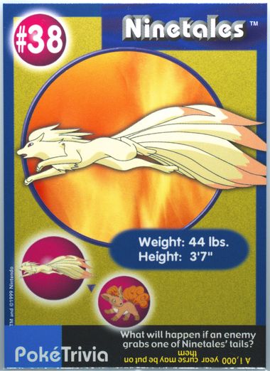 Auction Prices Realized Non-Sport Cards 1999 POKEMON BURGER KING Ninetales