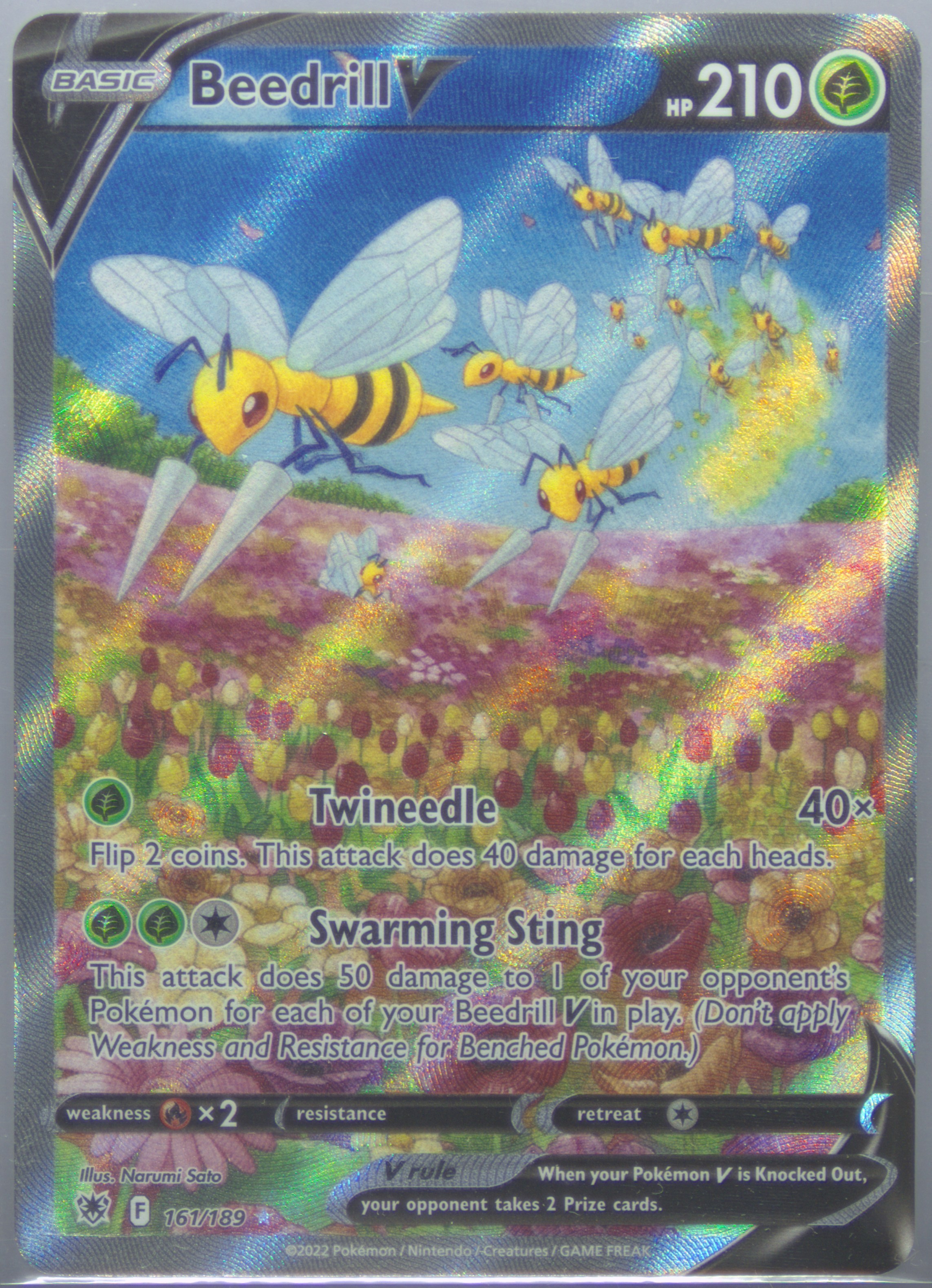 beedrill v pokemon card value Beedrill V Astral Radiance Alt Art 161/189 PSA 10 main image 1