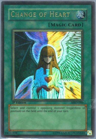 Yu-Gi-Oh cards change of hot heart