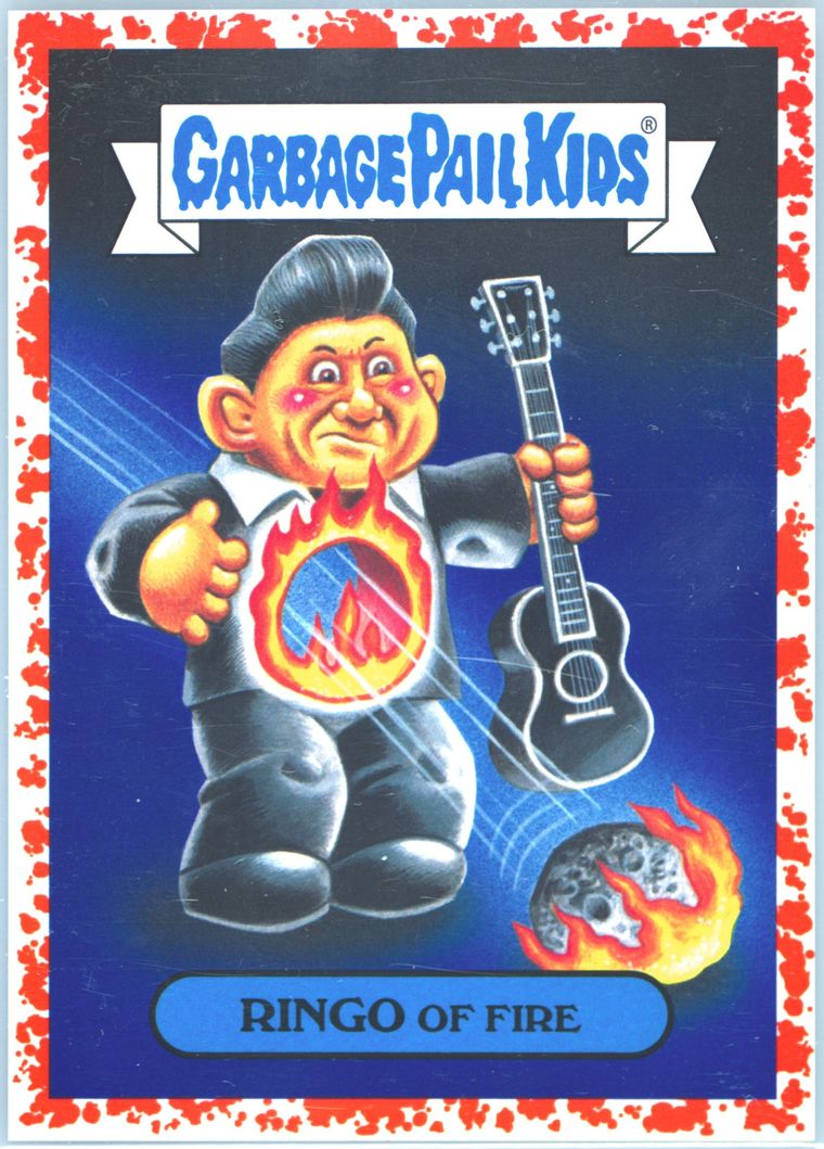 2017 Topps Garbage Pail Kids Battle Of The Bands Classic Rock Bruised #1b Ringo Of Fire front