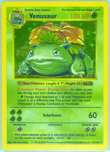 Auction Prices Realized Tcg Cards 1999 POKEMON GAME Venusaur-Holo