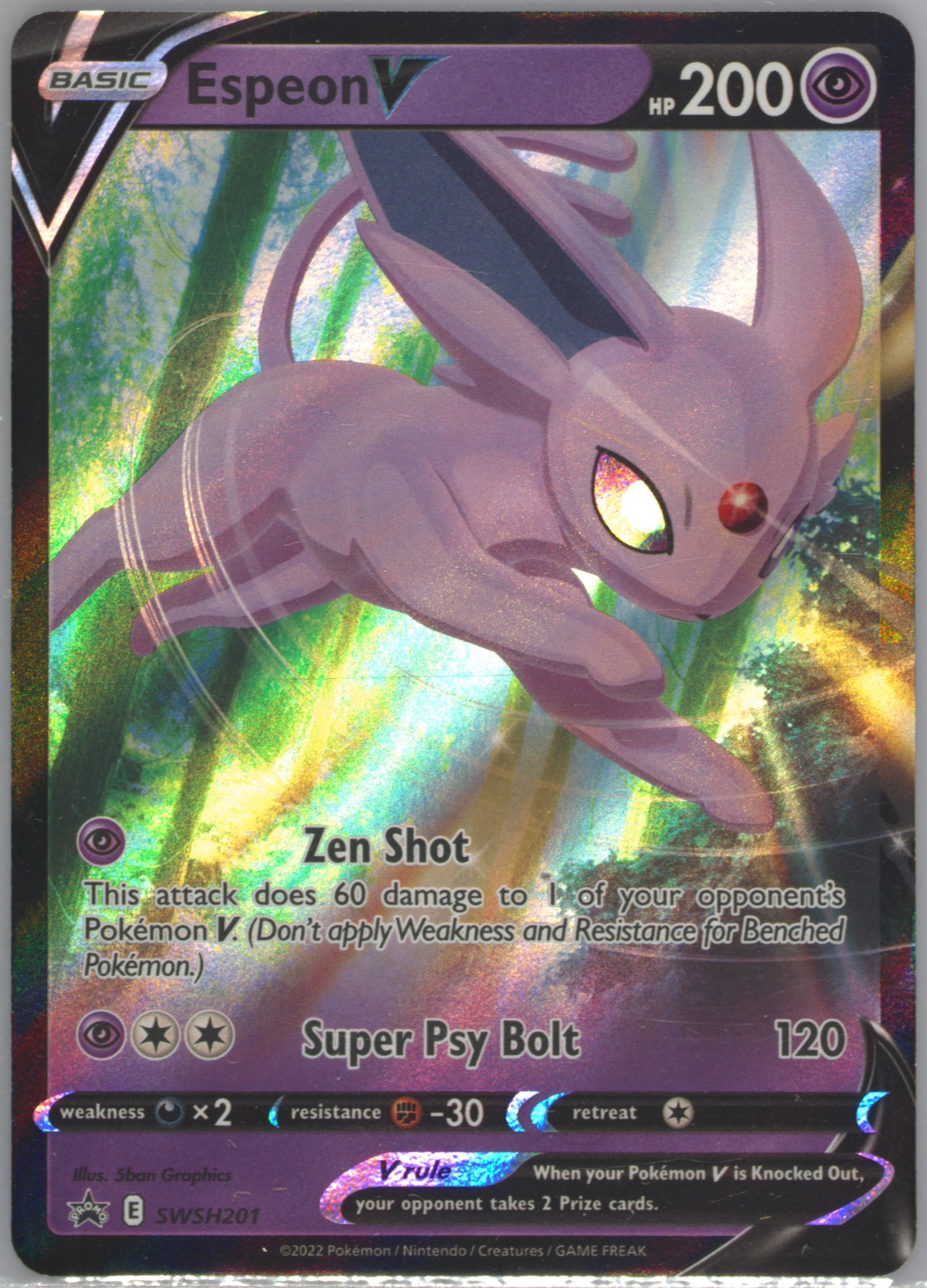 espeon v pokemon card Evolving Skies #180/203 Espeon V (Alternate Full Art) SGC 9.5