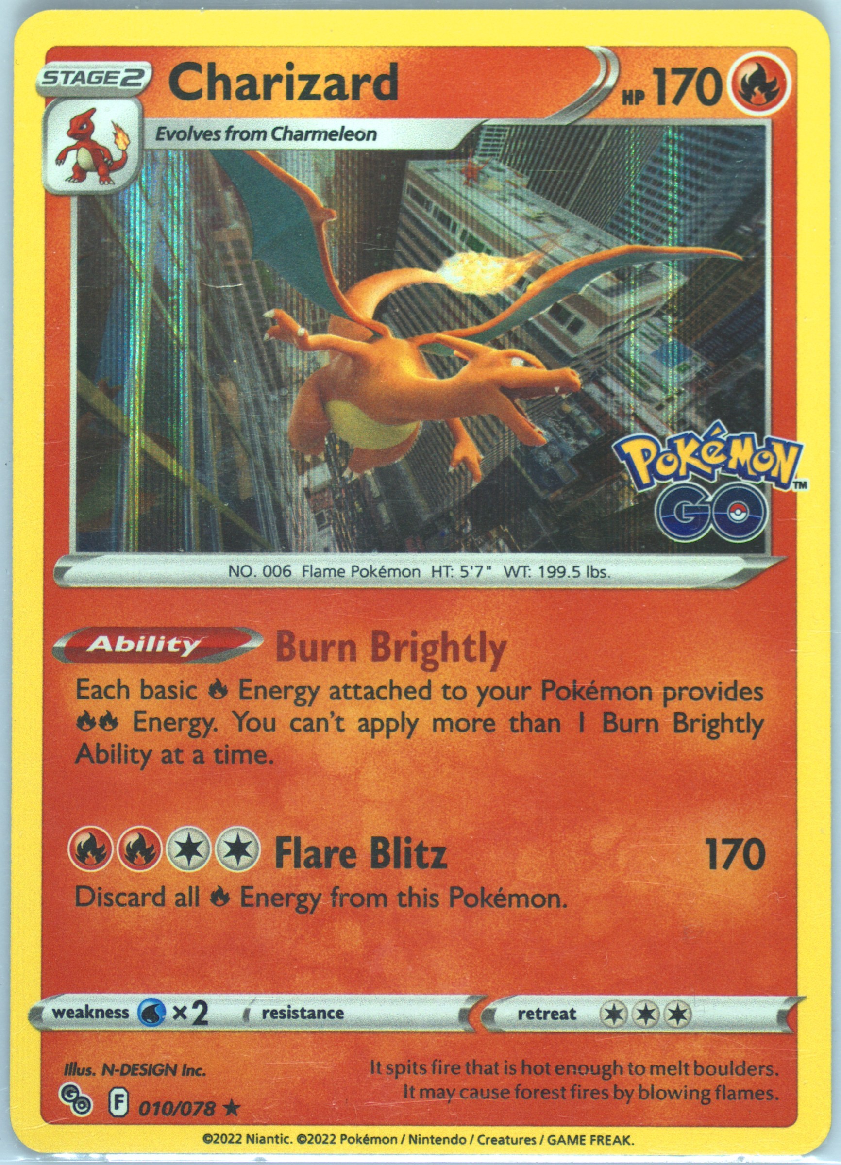 Pokémon GO Charizard PSA10 2022 Pokemon Go Japanese 011 Radiant Charizard PSA 10 Graded Card