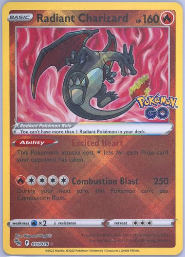 Auction Prices Realized Tcg Cards 2022 POKEMON GO Radiant Charizard