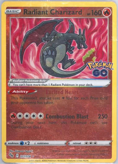 かがやくリザードン　radiant charizard ポケモンGO PSA10 Radiant Charizard #11 Prices | Pokemon Go | Pokemon Cards