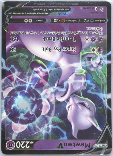 Auction Prices Realized Tcg Cards 2022 Pokemon Go Mewtwo V