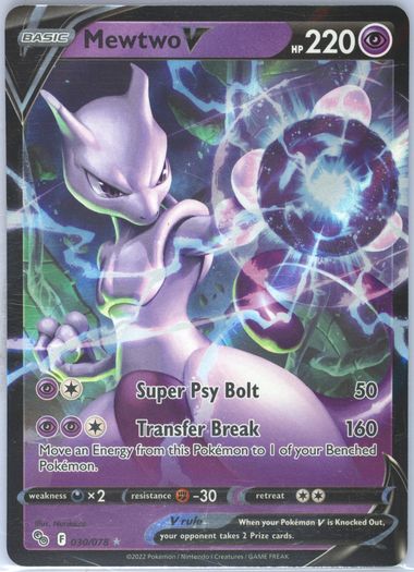 Auction Prices Realized Tcg Cards 2022 POKEMON GO Mewtwo V