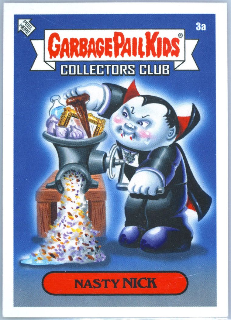 2021 Topps Garbage Pail Kids Collectors Club #3a Nasty Nick front