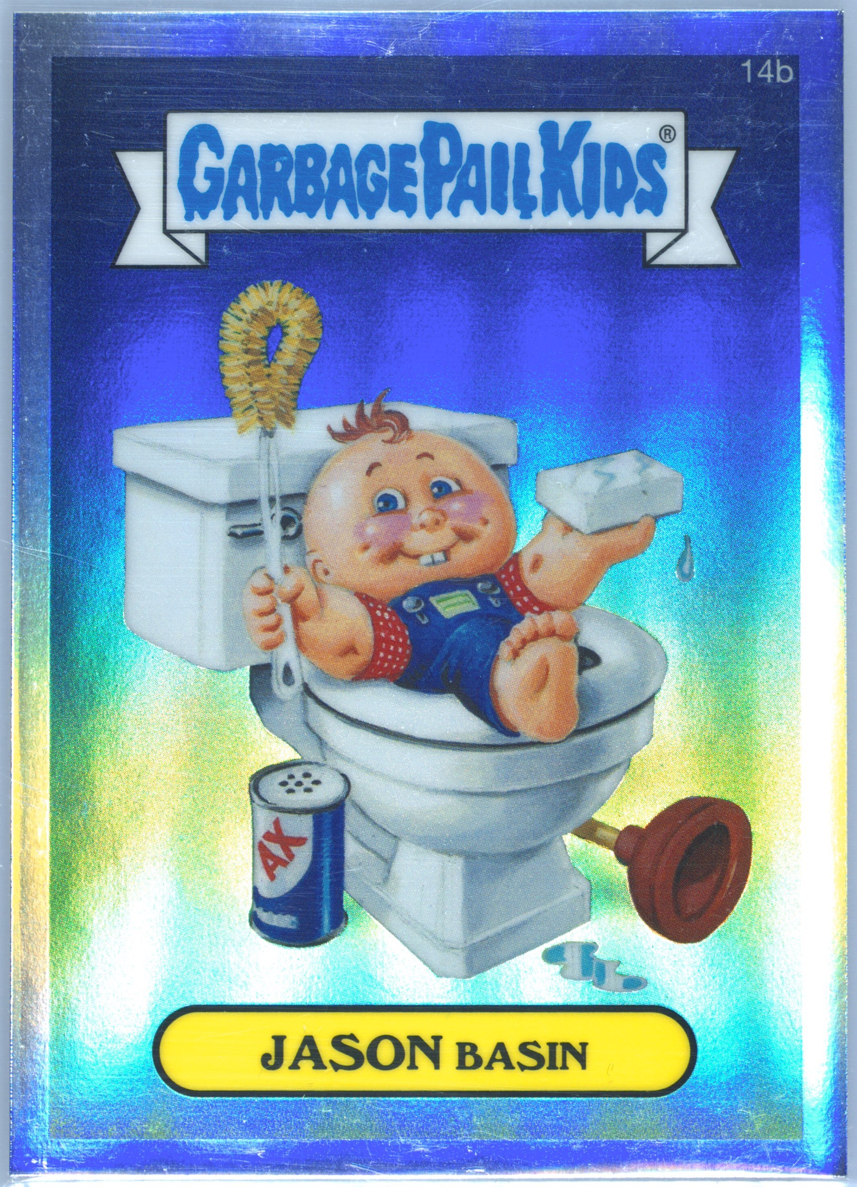2013 Topps Garbage Pail Kids Chrome Series 1 Refractor #14b Jason Basin front