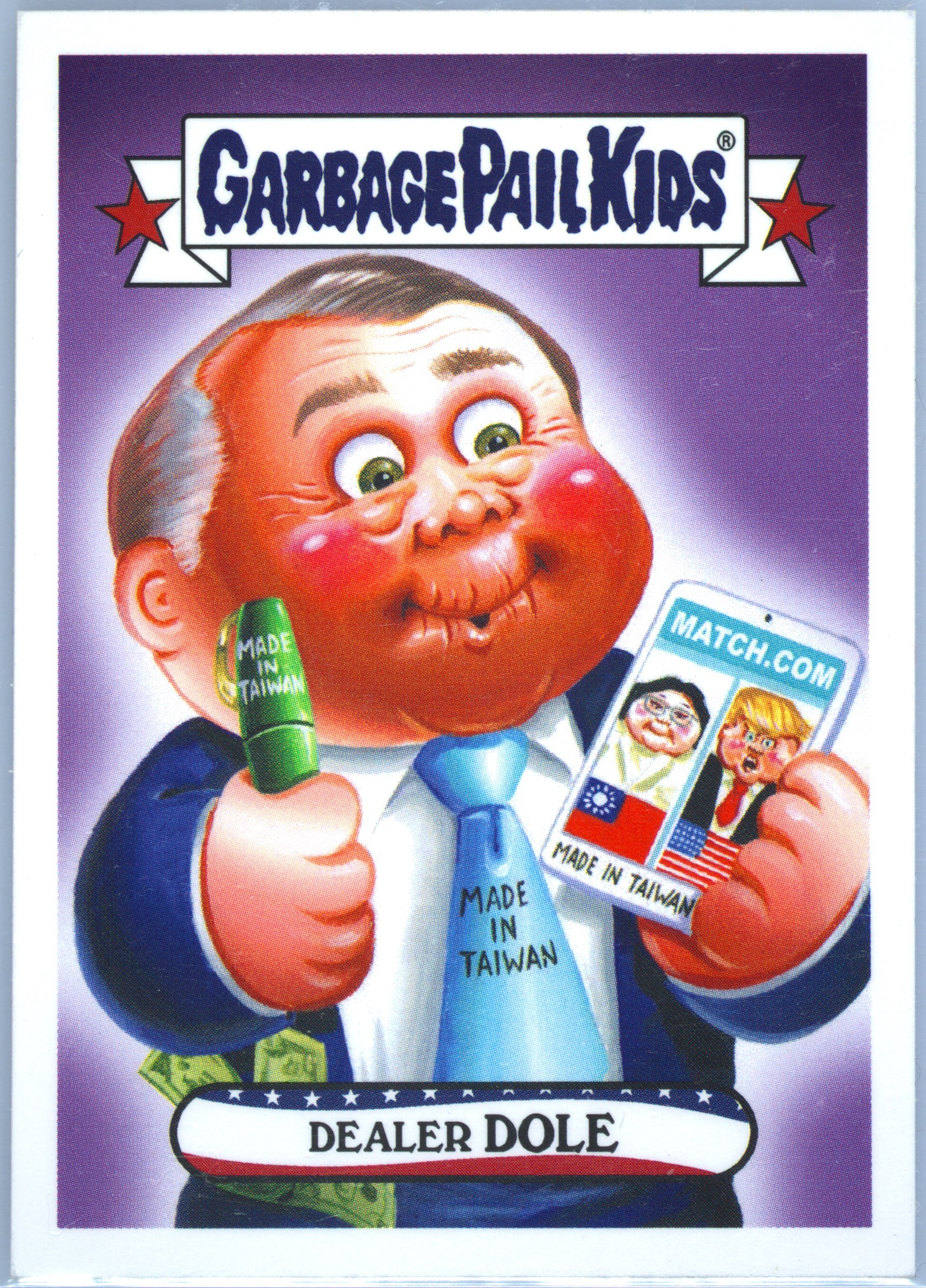 Dealer Dole #103 PSA 7 Garbage Pail Kids card front