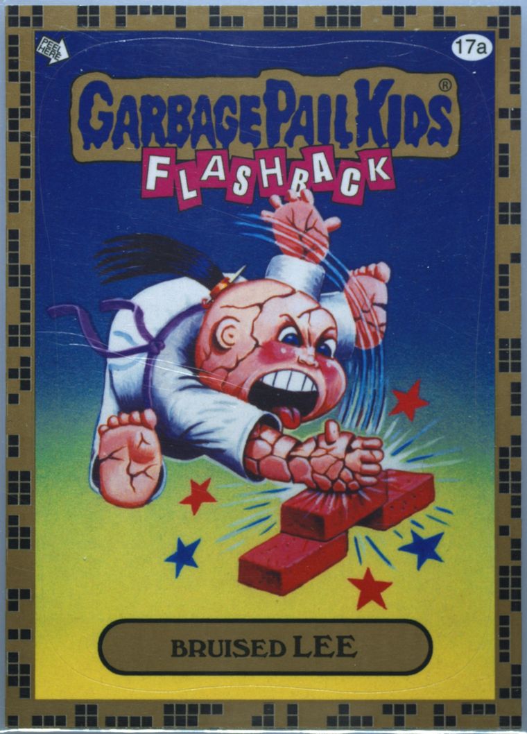 2011 Topps 2011 Garbage Pail Kids Flashback Series 2 Gold #17a Bruised Lee front