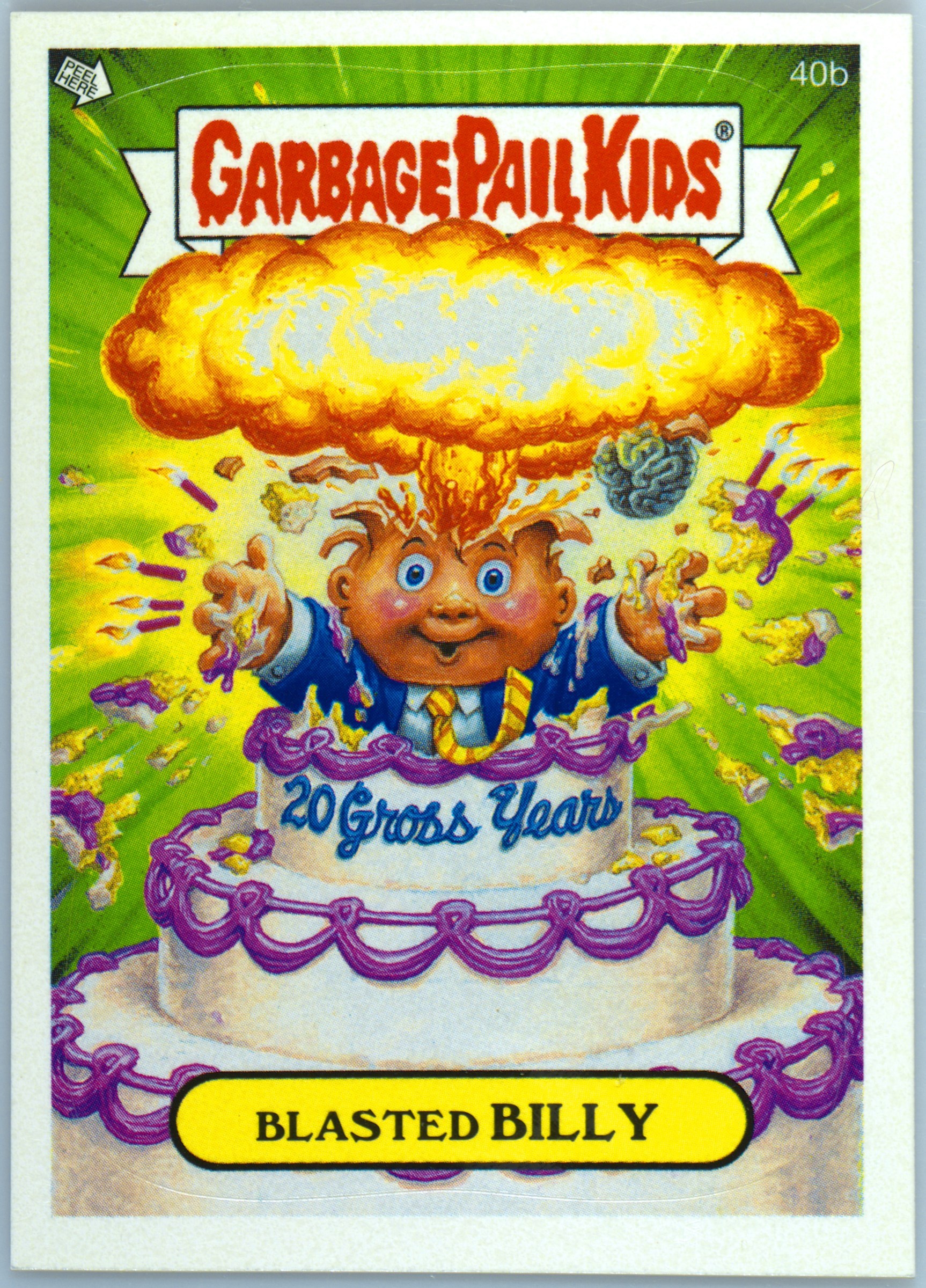 2005 Topps Garbage Pail Kids Stickers Series 4 #40b Blasted Billy front