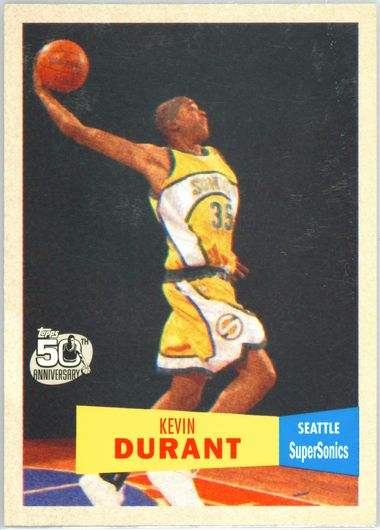 2007 Topps Kevin Durant Rookie Card 1957-58 on sale Variation PSA 9