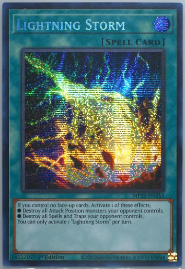 lightning storm yugioh card KICO-EN057 Ultra Rare 1st Edition NM If you control no face Lightning Storm (Alternate Artwork) #yugioh
