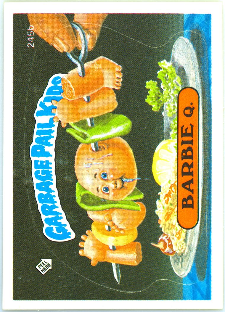 1986 Topps Garbage Pail Kids Original Series 6 #245b Barbie Q. front
