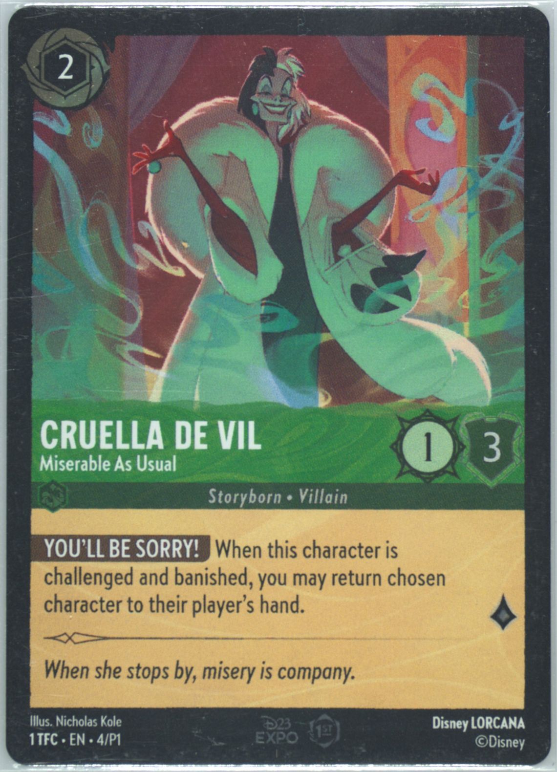 Auction Prices Realized Tcg Cards 2022 Disney Lorcana Promo