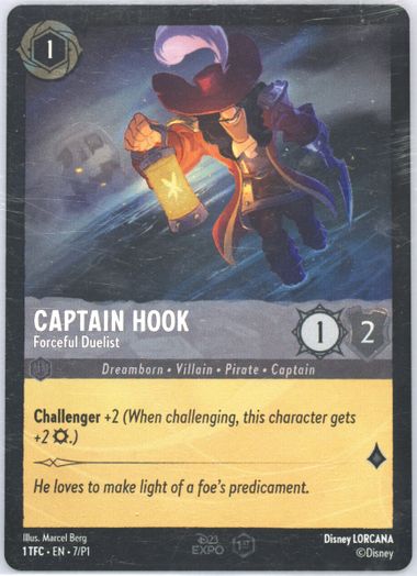 Auction Prices Realized Tcg Cards 2022 Disney Lorcana Promo Captain Hook -  Forceful Duelist