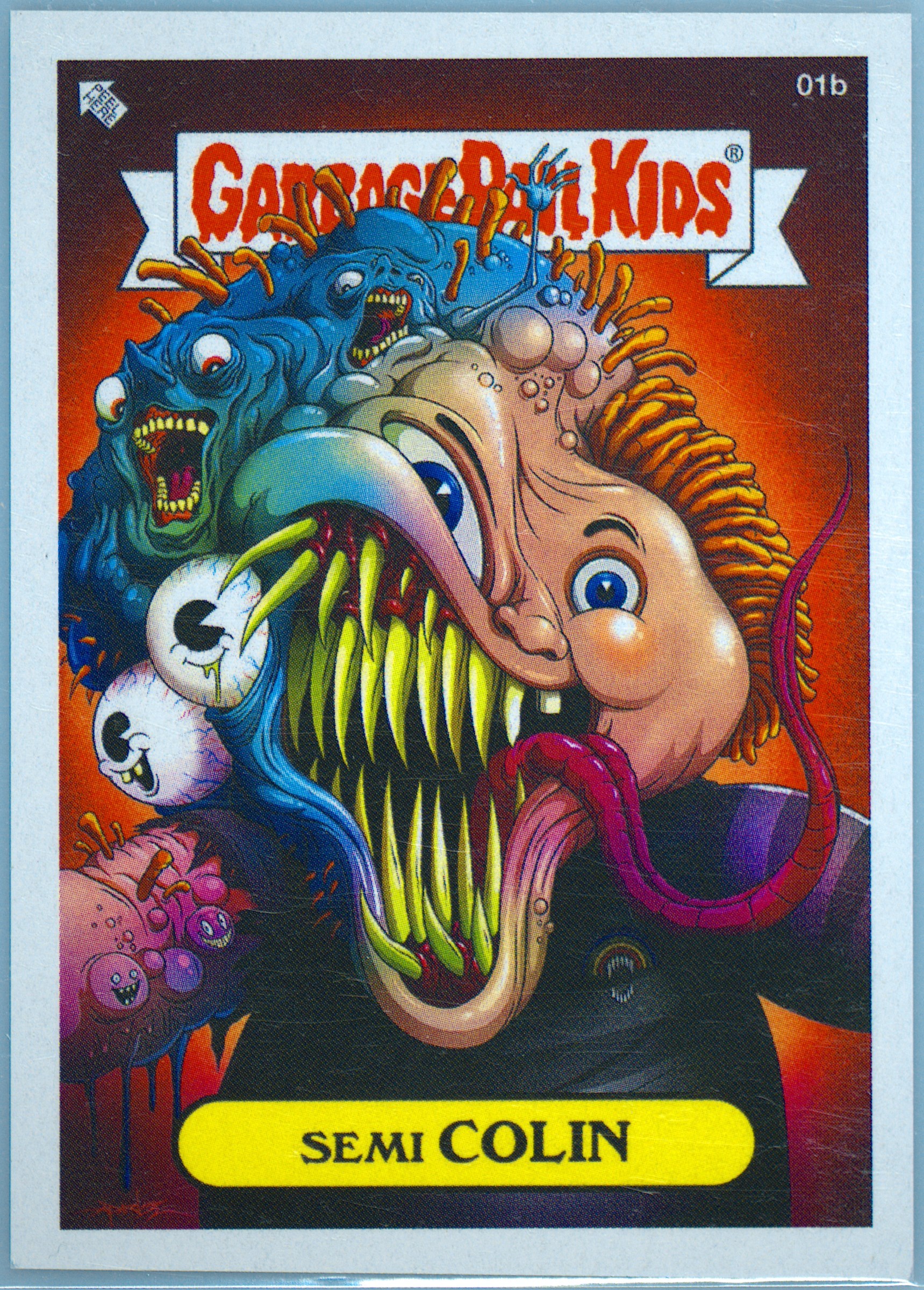 Semi Colin #1b PSA 8 Garbage Pail Kids card front