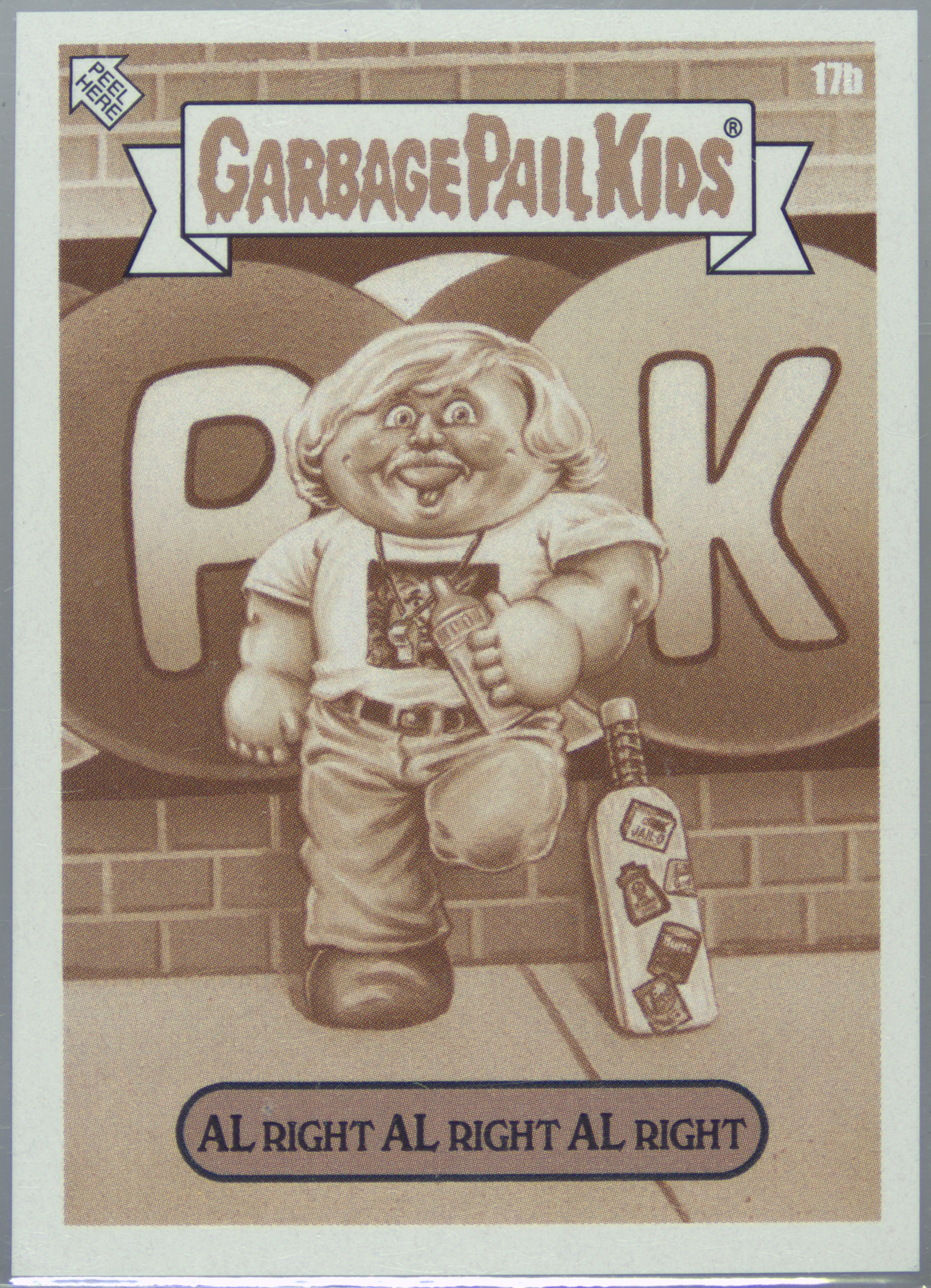 2022 Topps Garbage Pail Kids We Hate the '90s Sepia #17b Al Right Al Right Al Right front