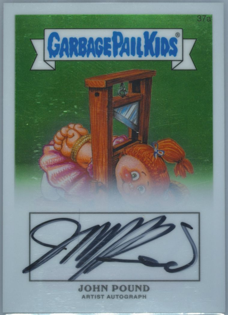 2013 Topps 2013 Garbage Pail Kids Chrome Series 1 Artist Auto #37a John Pound front