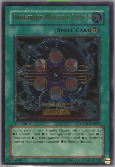 Auction Prices Realized Tcg Cards 2008 YU-GI-OH! LODT-LIGHT OF DESTRUCTION Dangerous Machine Type-6 Auction Prices Realized Tcg Cards 2008 YU-GI-OH! LODT-LIGHT OF DESTRUCTION Dangerous Machine Type-6
