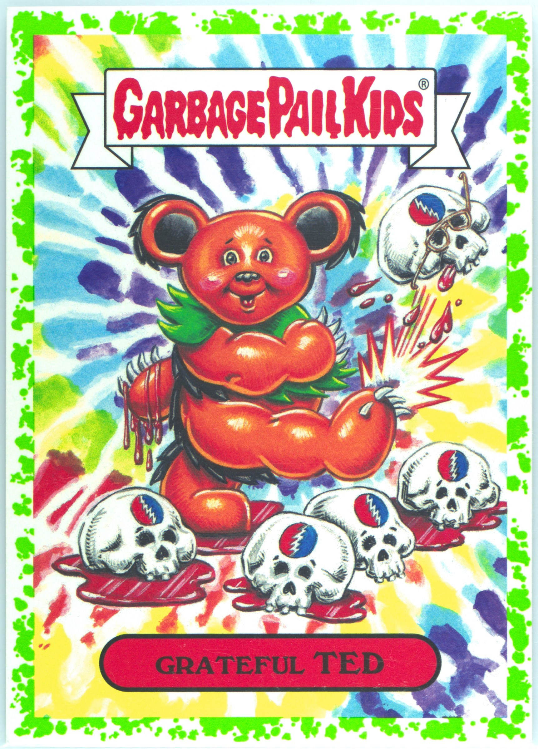 2017 Topps Garbage Pail Kids Battle Of The Bands Classic Rock Puke #8a Grateful Ted front