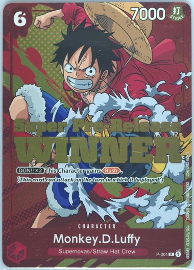 Auction Prices Realized Tcg Cards 2022 ONE PIECE PROMOS Monkey D