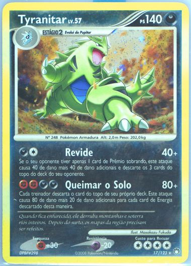 Auction Prices Realized Tcg Cards 2008 POKEMON PORTUGUESE DIAMOND & PEARL MYSTERIOUS TREASURES Tyranitar-Holo Auction Prices Realized Tcg Cards 2008 POKEMON PORTUGUESE DIAMOND & PEARL MYSTERIOUS TREASURES Tyranitar-Holo