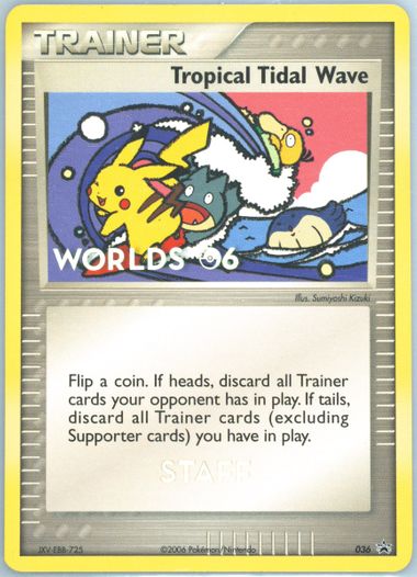激レア トロピカルタイダルウェーブ　WCS ワールドチャンピオン 英語 Tropical Tidal Wave (Nintendo Promo 27) - Bulbapedia, the