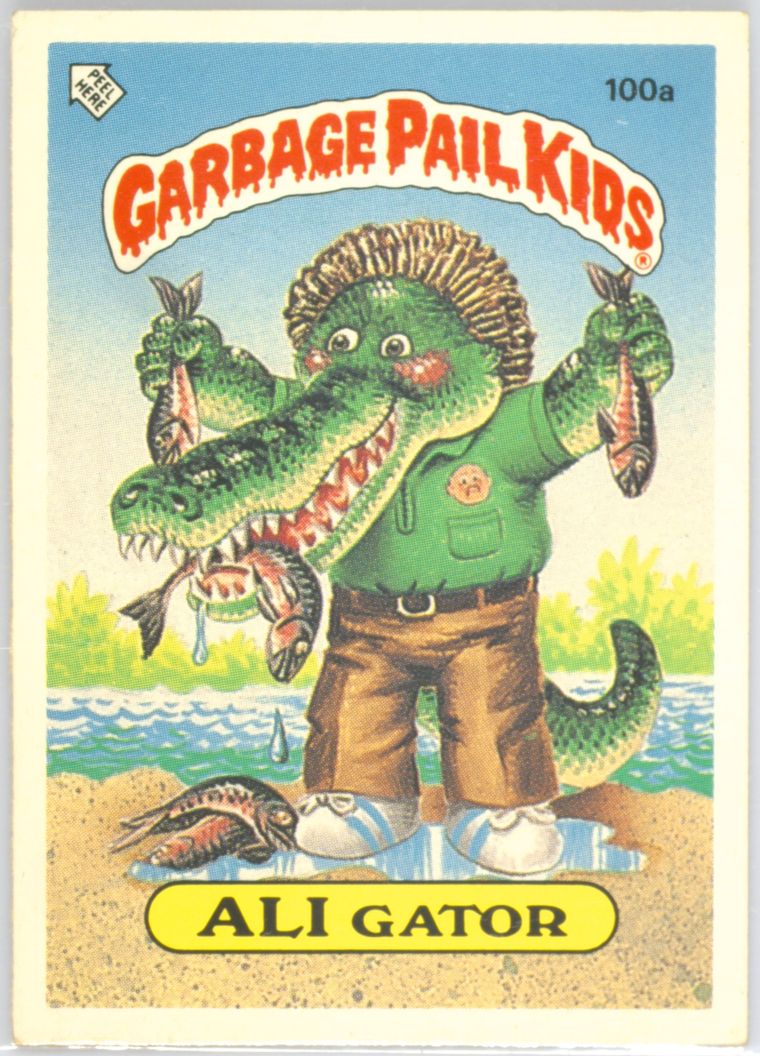 Ali Gator #100A PSA 9 Garbage Pail Kids card front