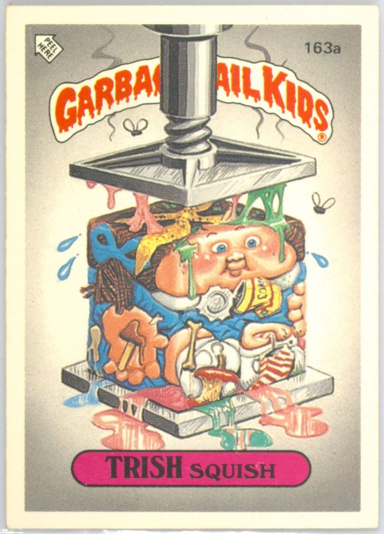 Trish Squish #163A PSA 8 Garbage Pail Kids card front