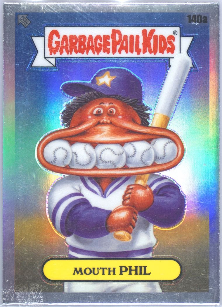 2021 Topps Garbage Pail Kids Sapphire Edition Refractor #140a Mouth Phil front