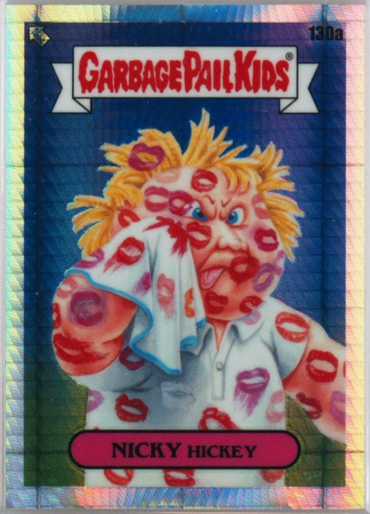 2021 Topps Garbage Pail Kids Chrome Prism Refractor #130a Nicky Hickey front