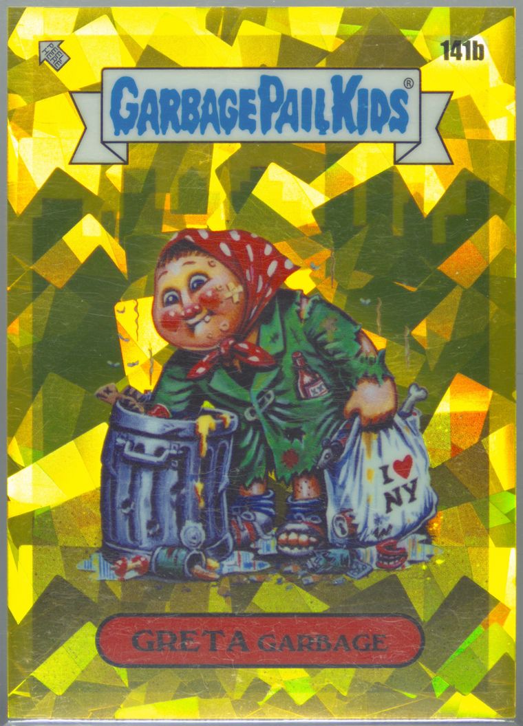 2021 Topps Garbage Pail Kids Sapphire Edition Gold #141a Ashley Can front