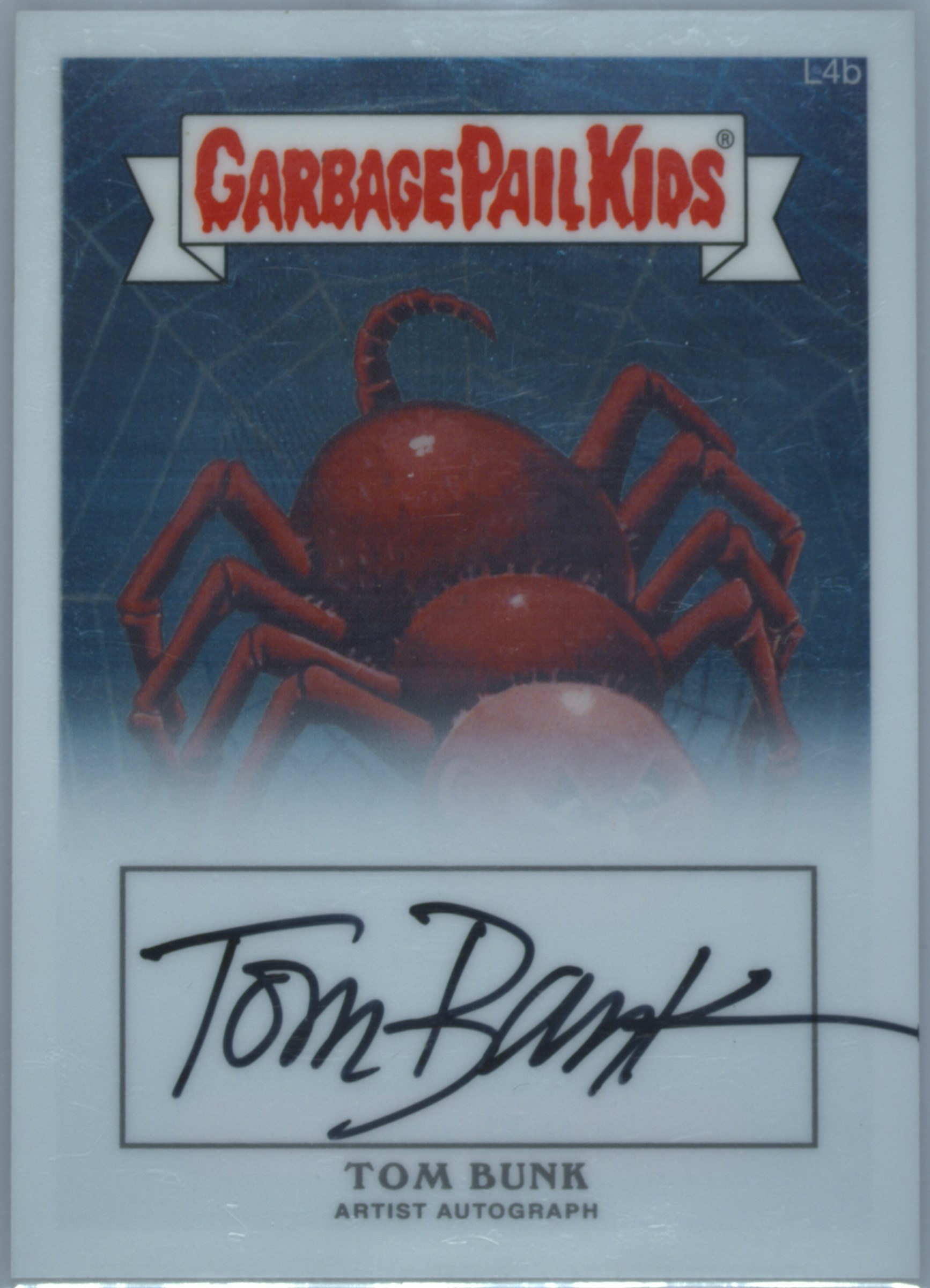 2013 Topps 2013 Garbage Pail Kids Chrome Series 1 Artist Auto #L4b Tom Bunk front