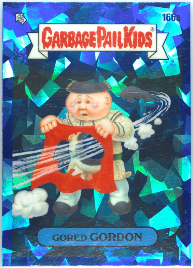 2021 Topps Garbage Pail Kids Sapphire Edition Refractor #166a Gored Gordon front