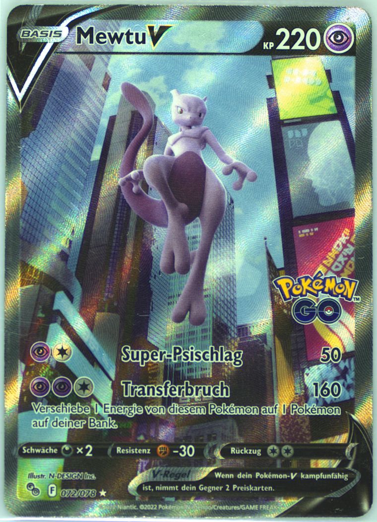 Full Art/Mewtu V - Pokemon Go
