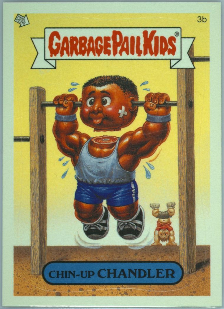 2005 Topps Garbage Pail Kids Stickers Series 4 #3b Chin-Up Chandler front