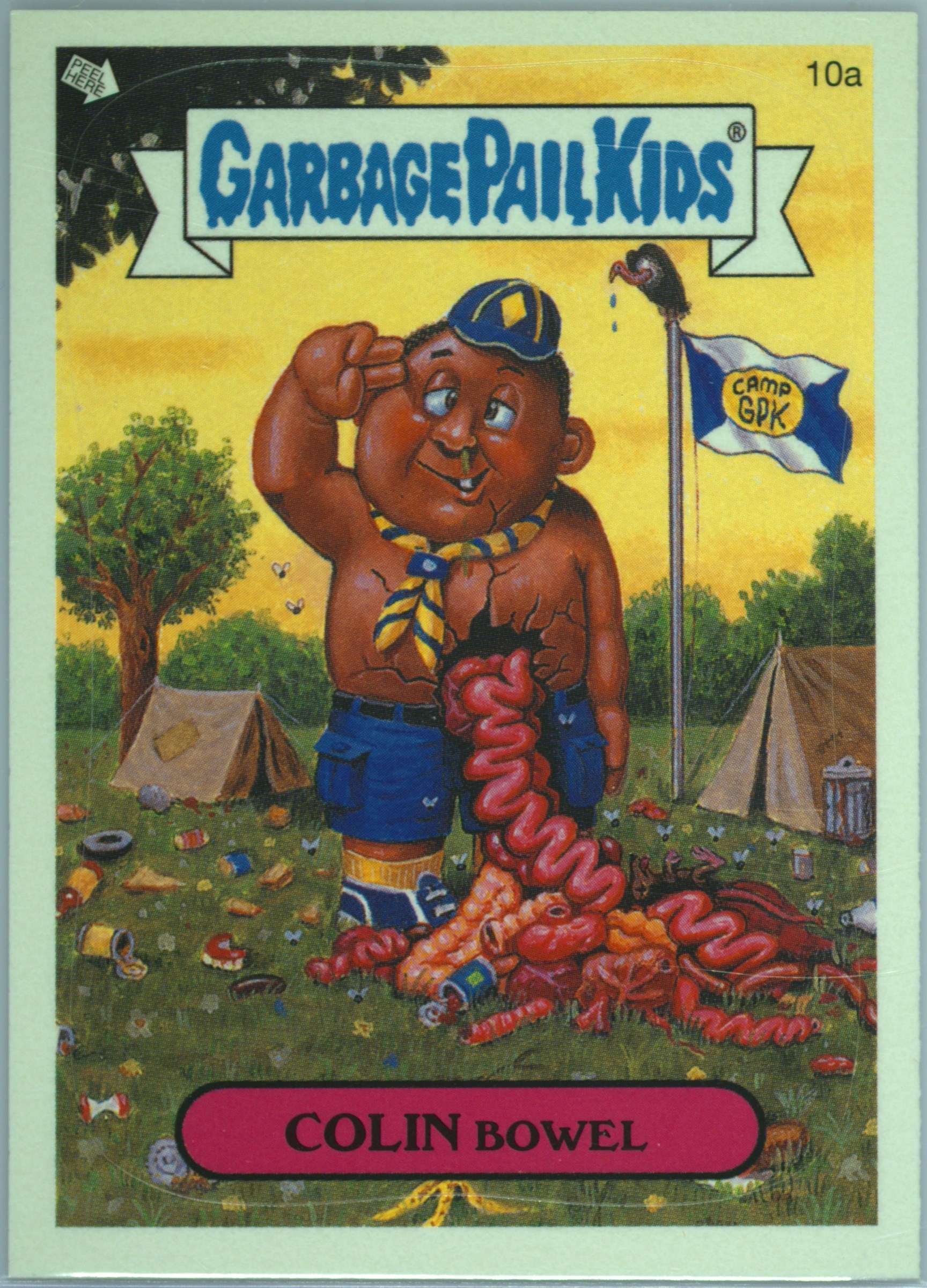 2005 Topps Garbage Pail Kids Stickers Series 4 #10a Colin Bowel front