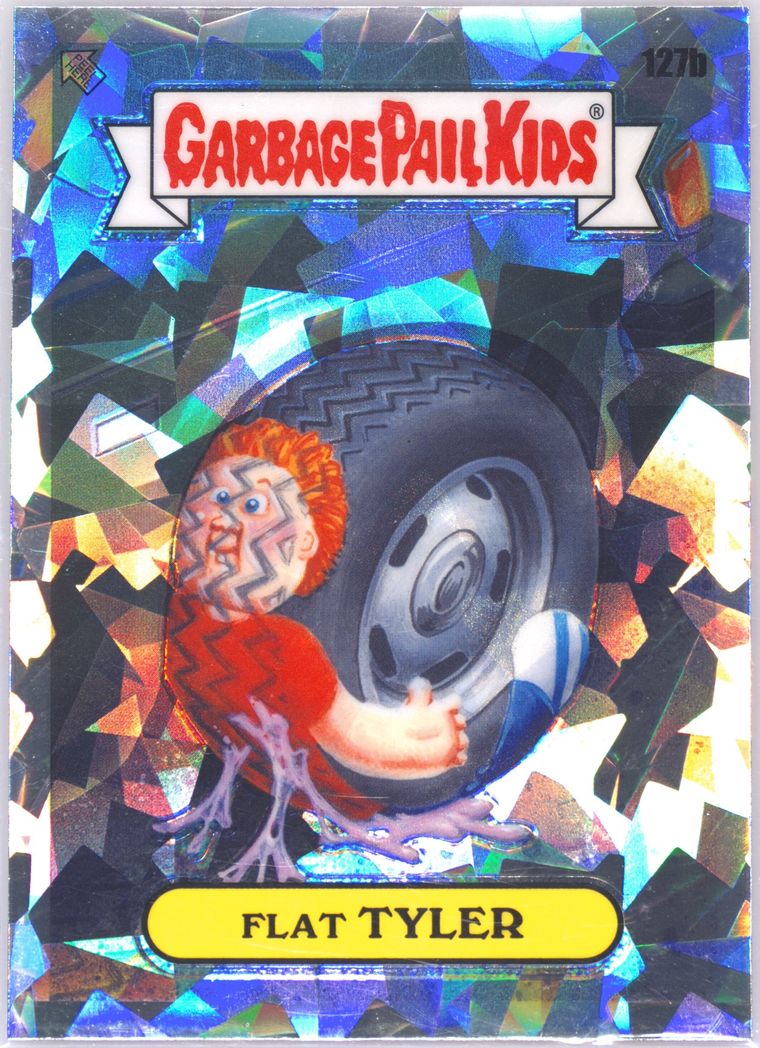 2021 Topps Garbage Pail Kids Chrome Atomic Refractor #127b Flat Tyler front