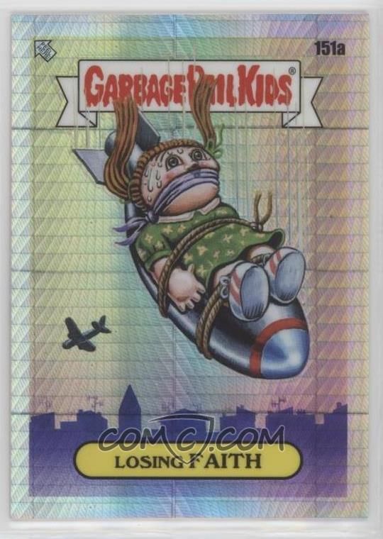 2021 Topps Garbage Pail Kids Chrome Refractor #151a Losing Faith front