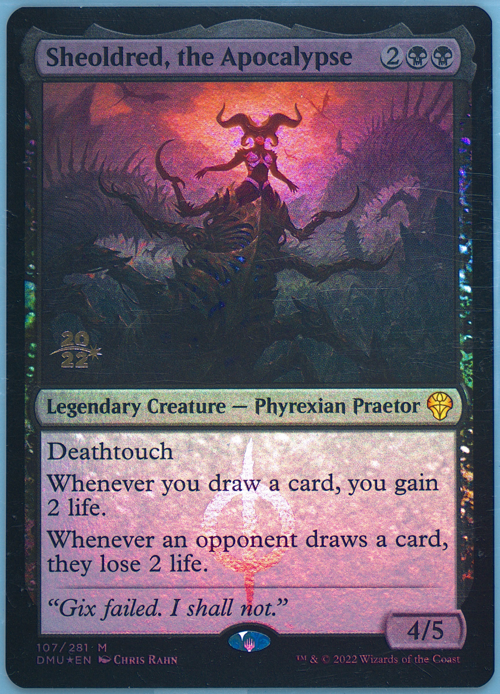 sheoldred mtg card Sheoldred, the Apocalypse Forced Card Draw Life Drain Magic MTG Comman   CommanderComplete