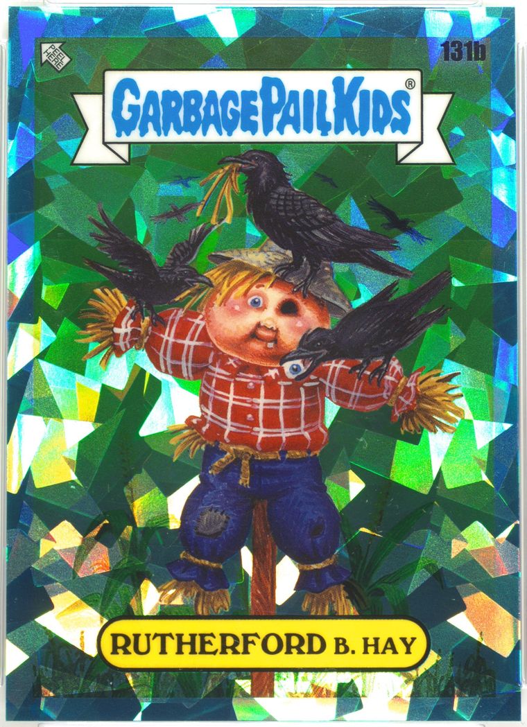 2021 Topps Garbage Pail Kids Sapphire Edition Aqua #131b Rutherford B. Hay front