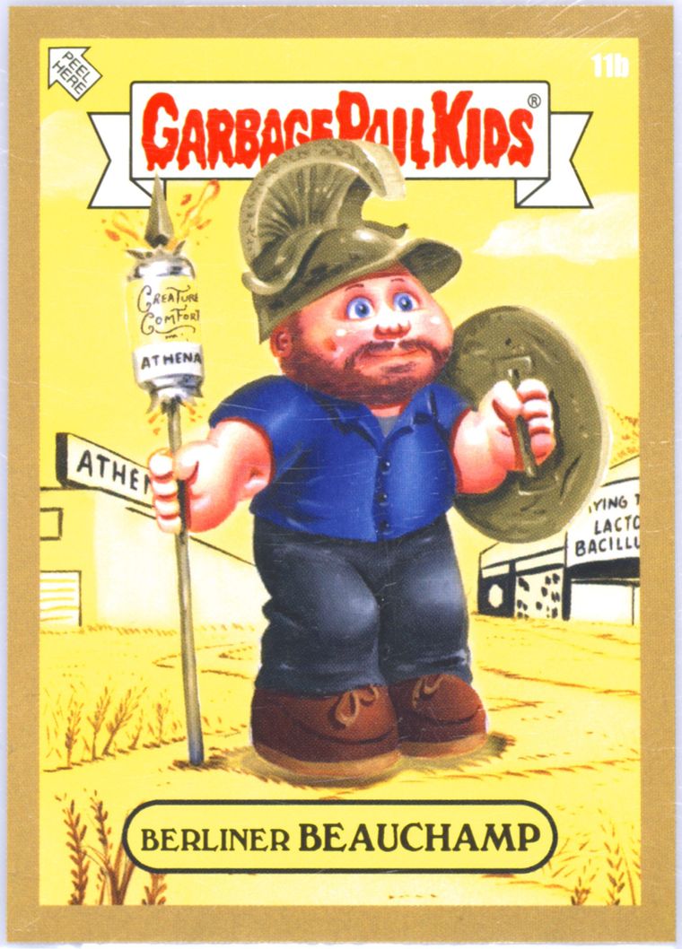 2022 Topps Garbage Pail Kids GOLD BORDER #11b BERLINER BEAUCHAMP front