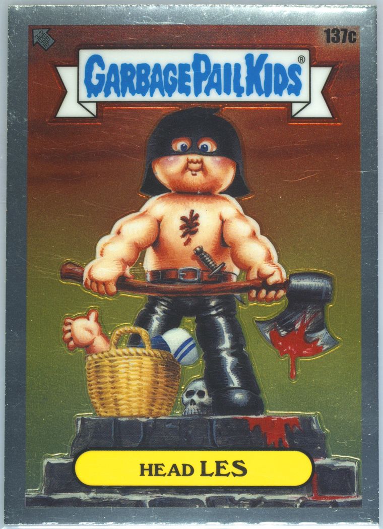 2021 Topps Garbage Pail Kids Chrome #137c Head Les front