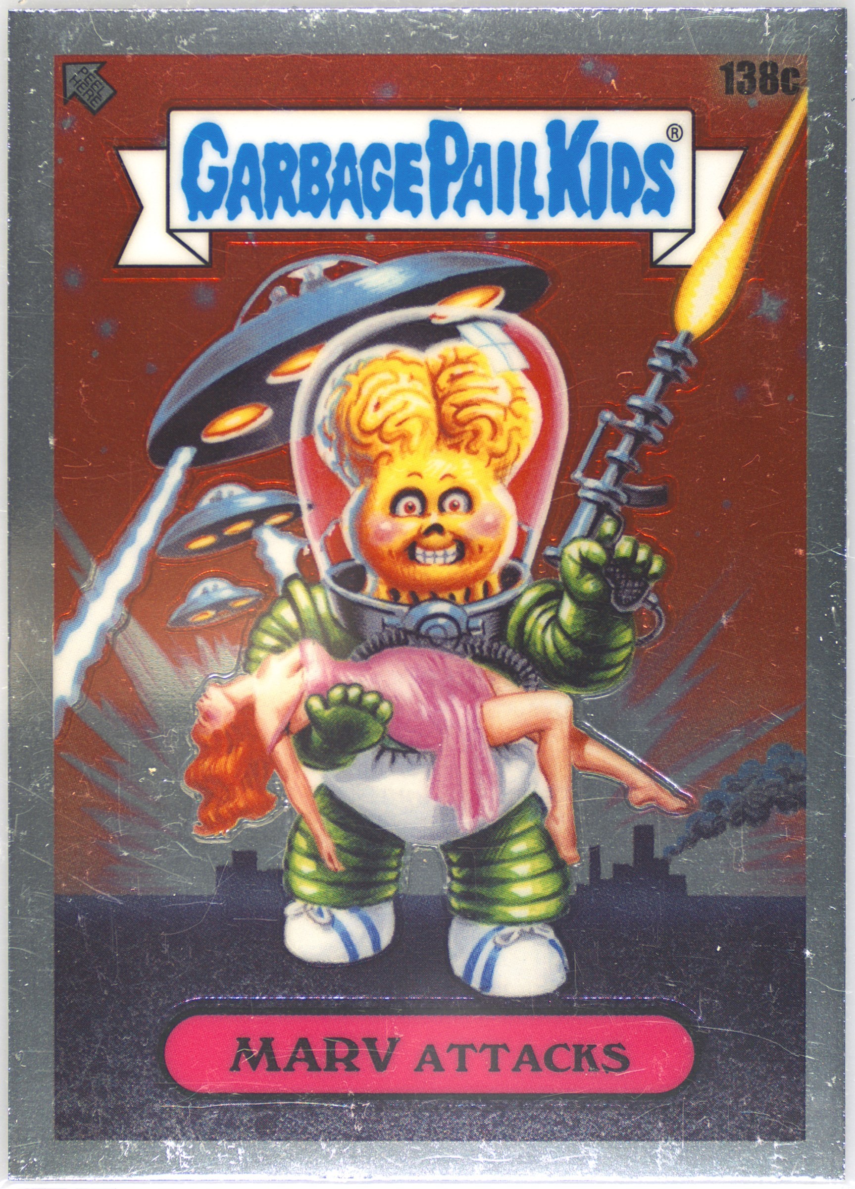 2021 Topps Garbage Pail Kids Chrome #138c Marv Attacks front