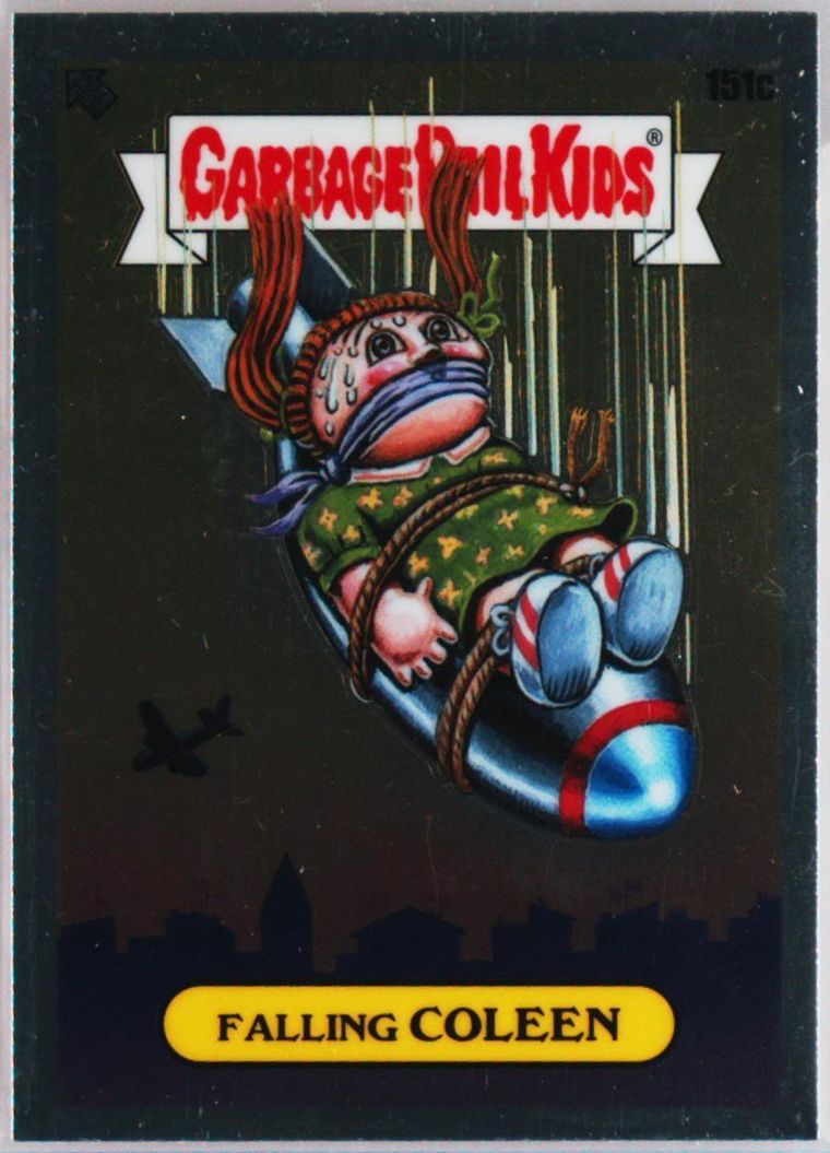 2021 Topps Garbage Pail Kids Chrome #151c Falling Coleen front