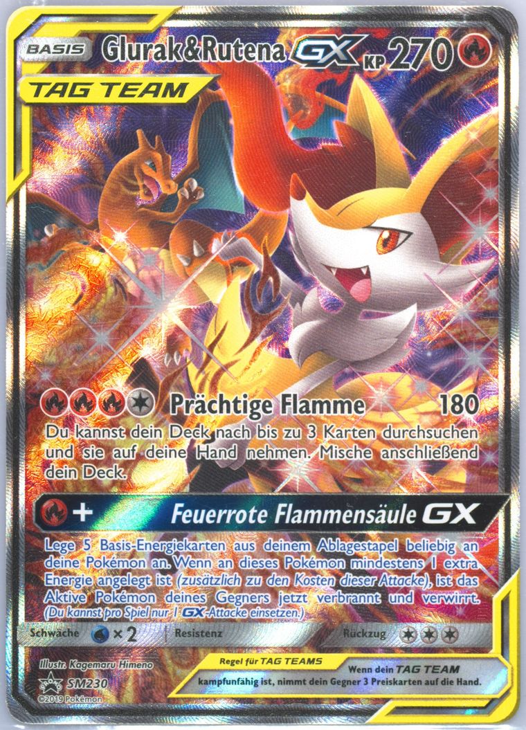 Full Art/Glurak & Rutena GX - Sm Promos