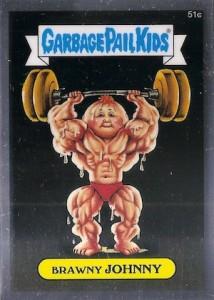 2014 Topps Garbage Pail Kids Chrome Series 2-C Variations #51c Brawny Johnny front